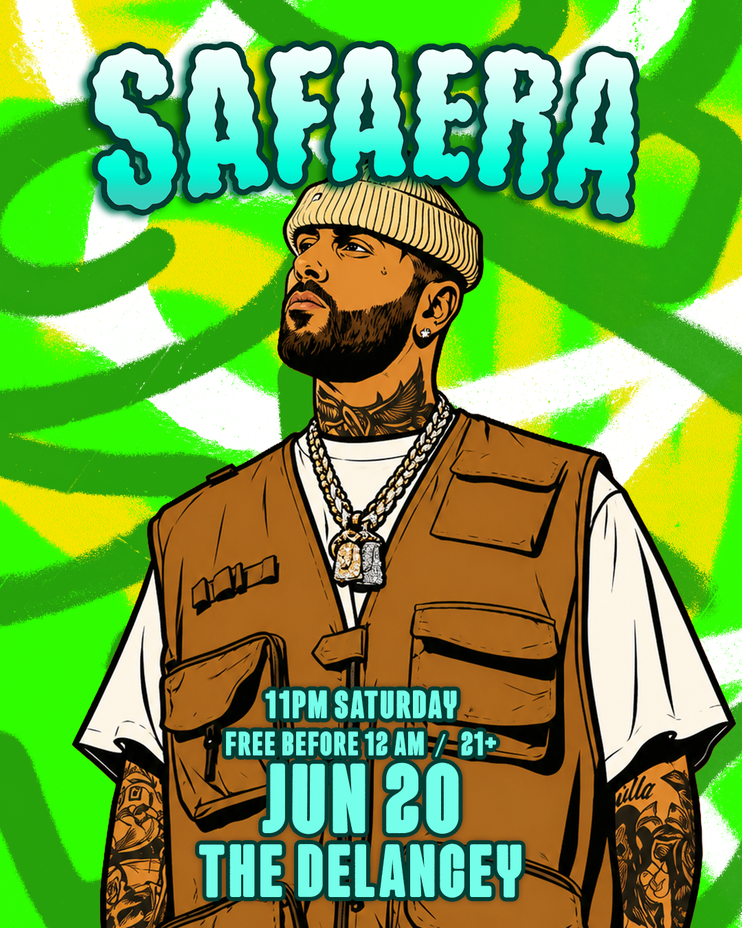 Safaera Saturdays @ The Delancey's Lower Level