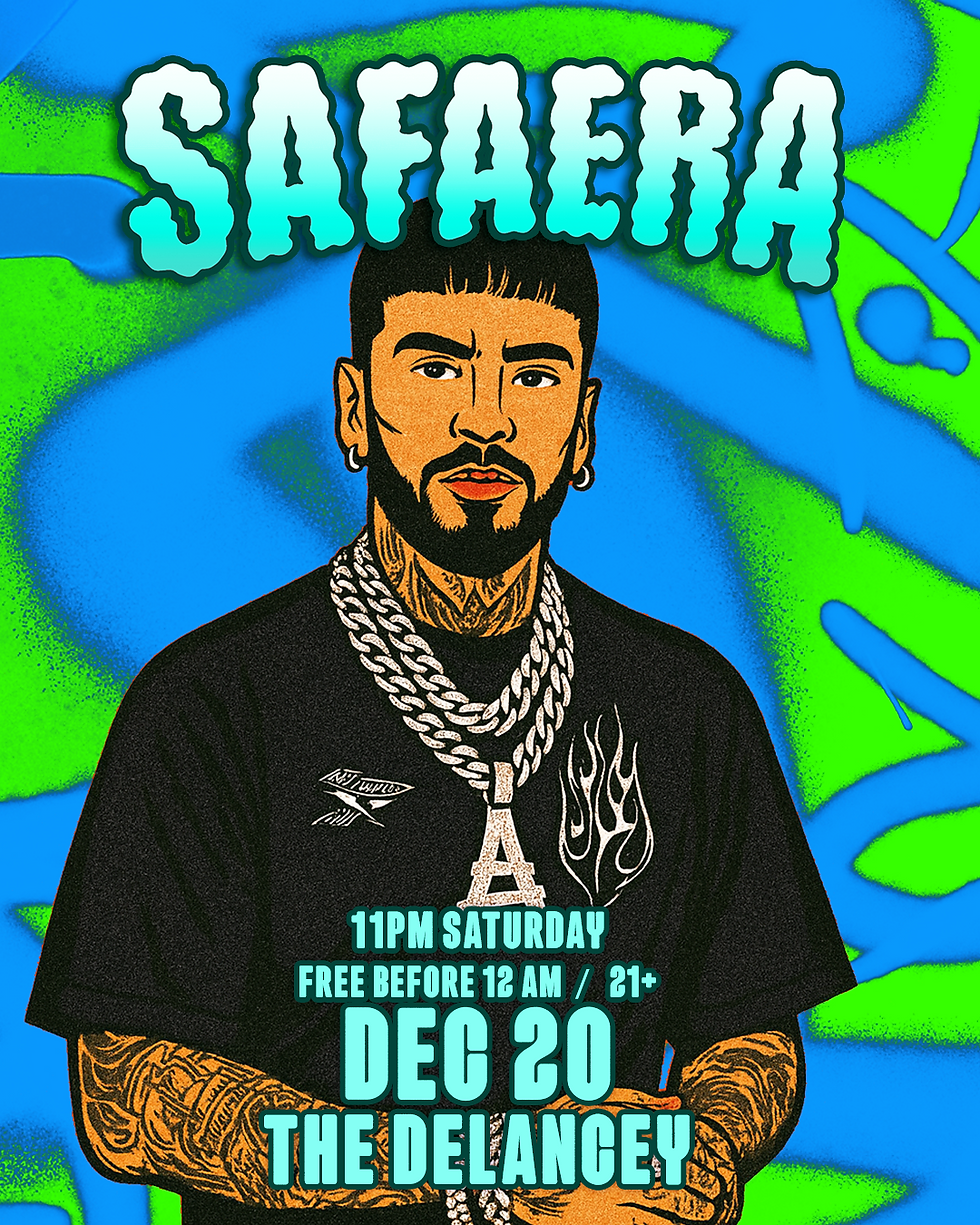 Safaera Saturdays @ The Delancey's Lower Level