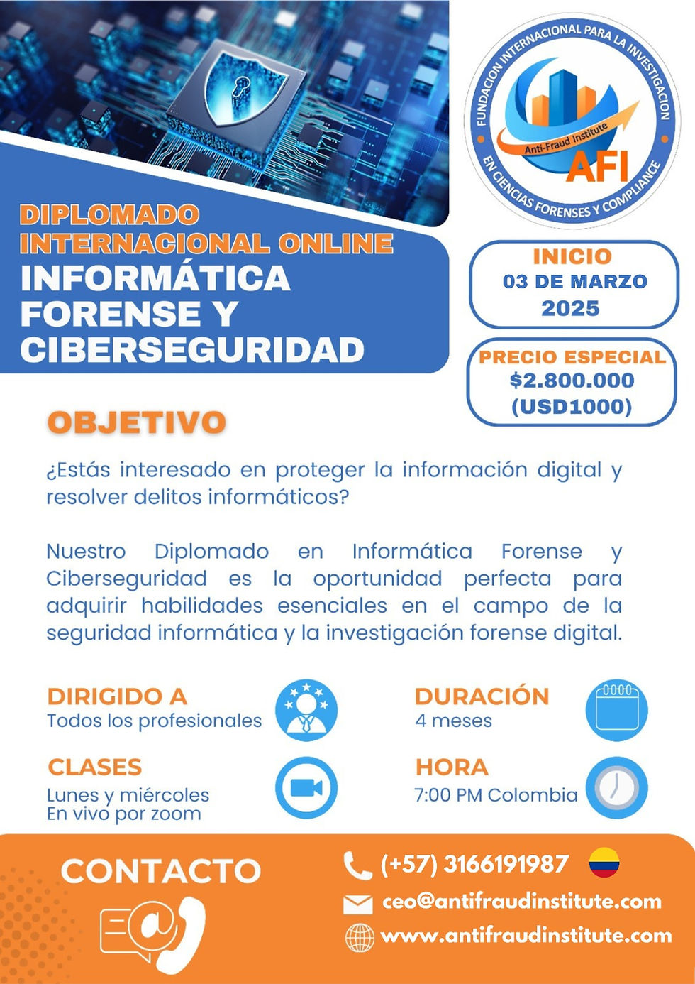 DIPLOMADO INFORMÁTICA FORENSE Y CIBERSEGURIDAD- ONLINE