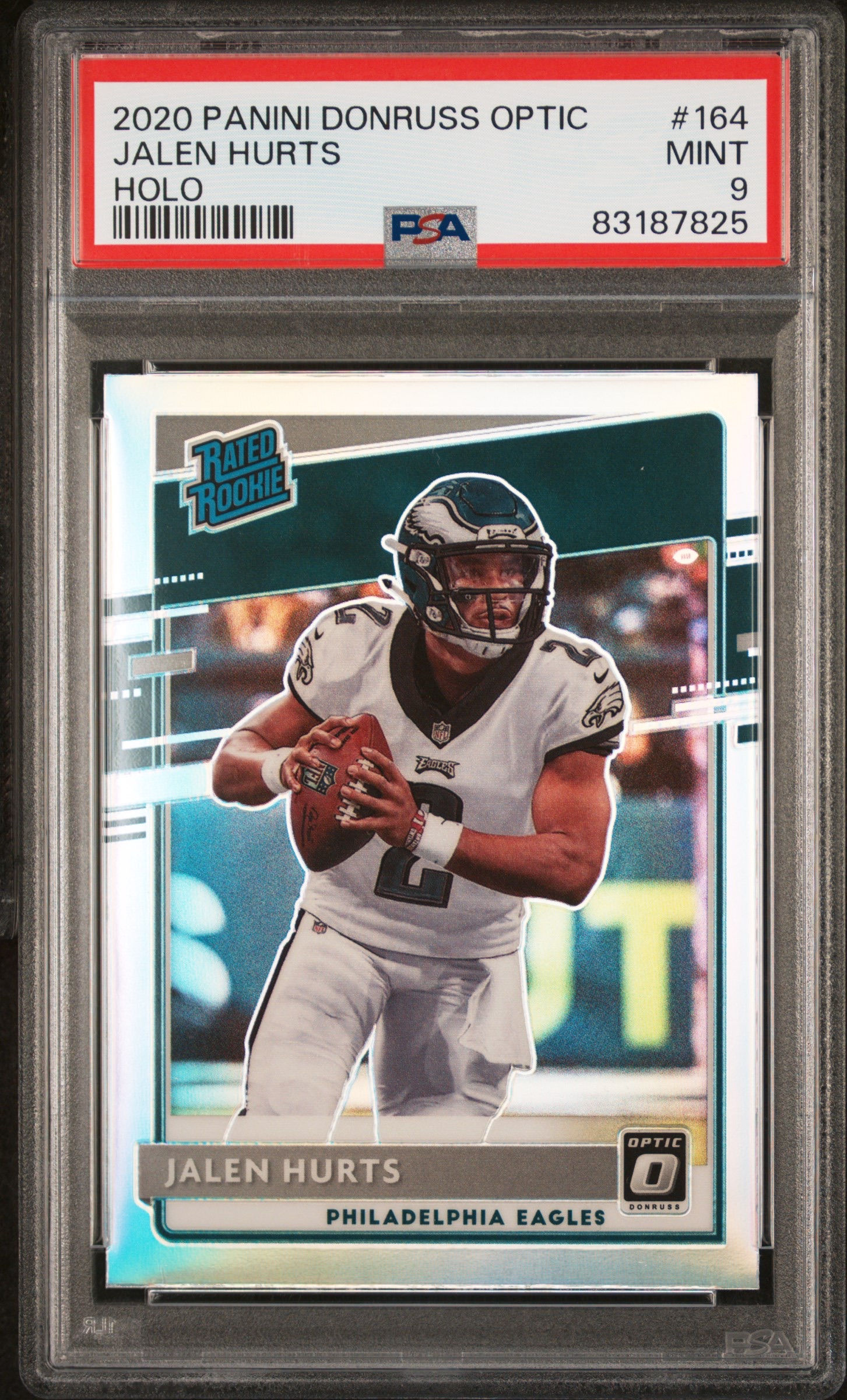2020 Donruss Optic Rates Rookie Jalen Hurts #164 PSA 9