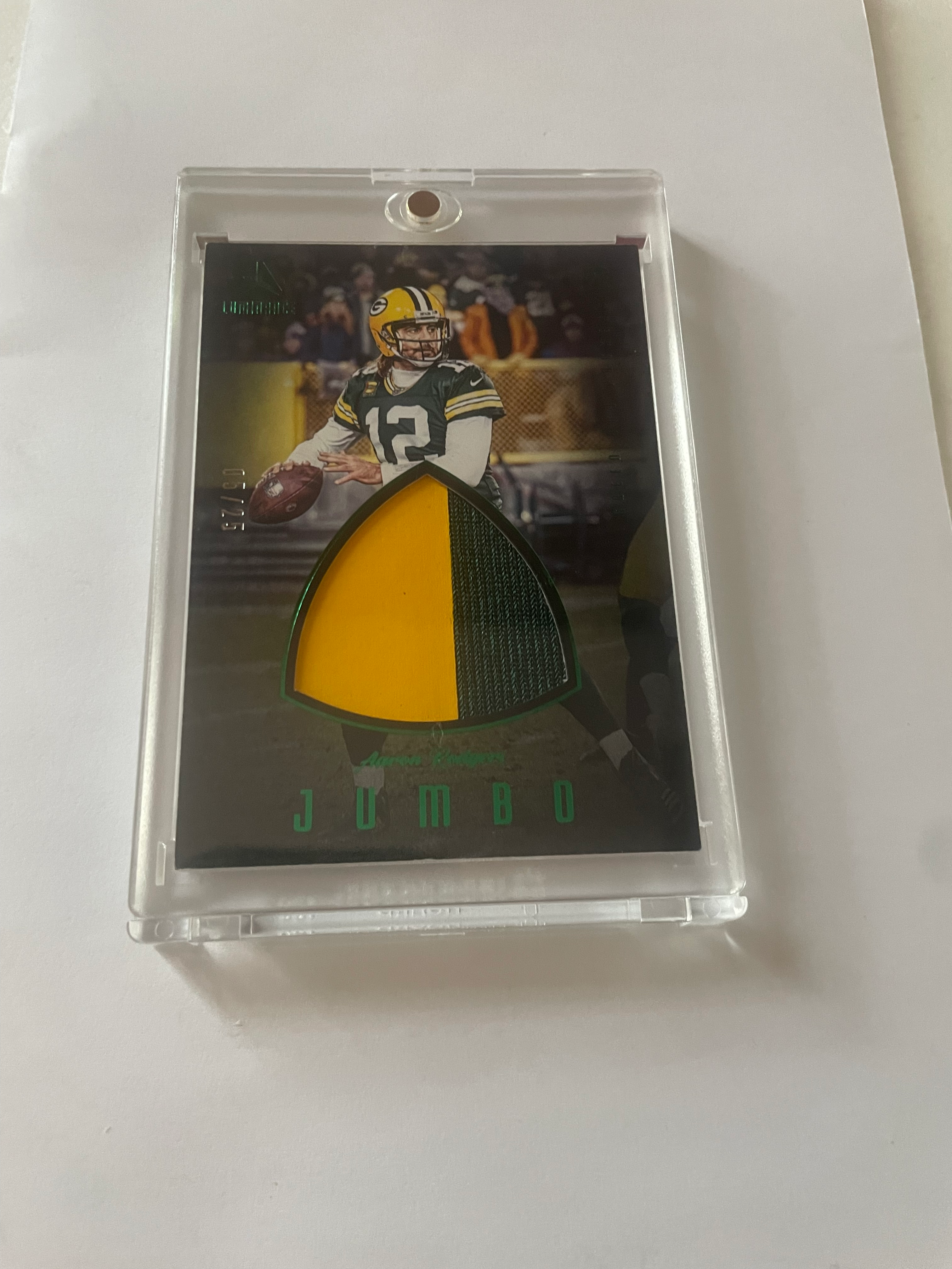 Aaron Rodgers (2022 Panini Luminance - Jumbo Relics #JMB-ARO /25)