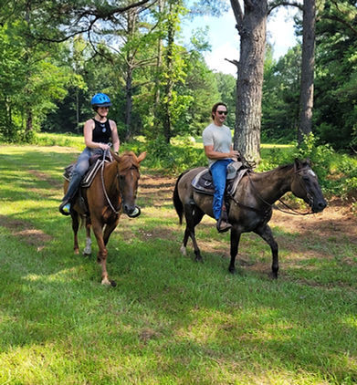 Couples trail ride