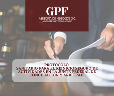 PROTOCOLO SANITARIO PARA EL REINICIO SEGURO DE ACTIVIDADES EN LA JUNTA FEDERAL DE CONCILIACIÓN ...