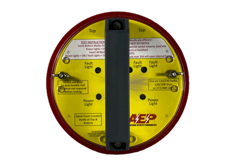 Polyphase Meter Socket Tester (Red with Grey Handle)