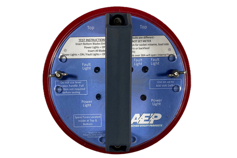 Polyphase 600V Meter Socket Tester (Red with Grey Handle)