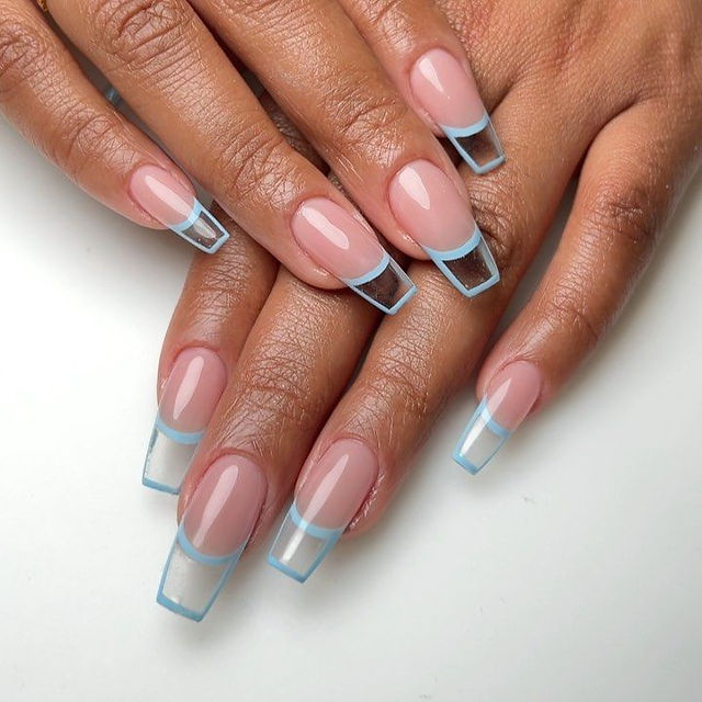 French graphique bleu et fond transparent 