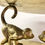 Thumbnail: Antique Gold Monkey Pedestal Tray
