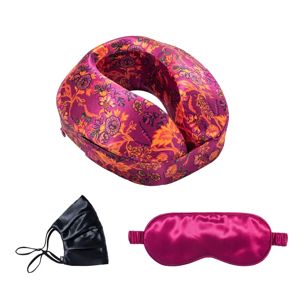 'Wanderlust' Slip Silk Travel Set