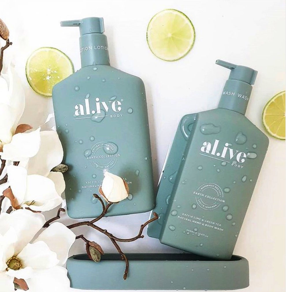 Kaffir Lime & Green Tea - al.ive Wash & Lotion Duo + Tray