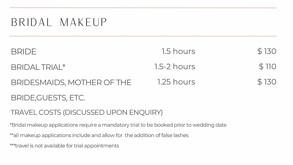 Event Makeup Application Oh honey brows Website - 2