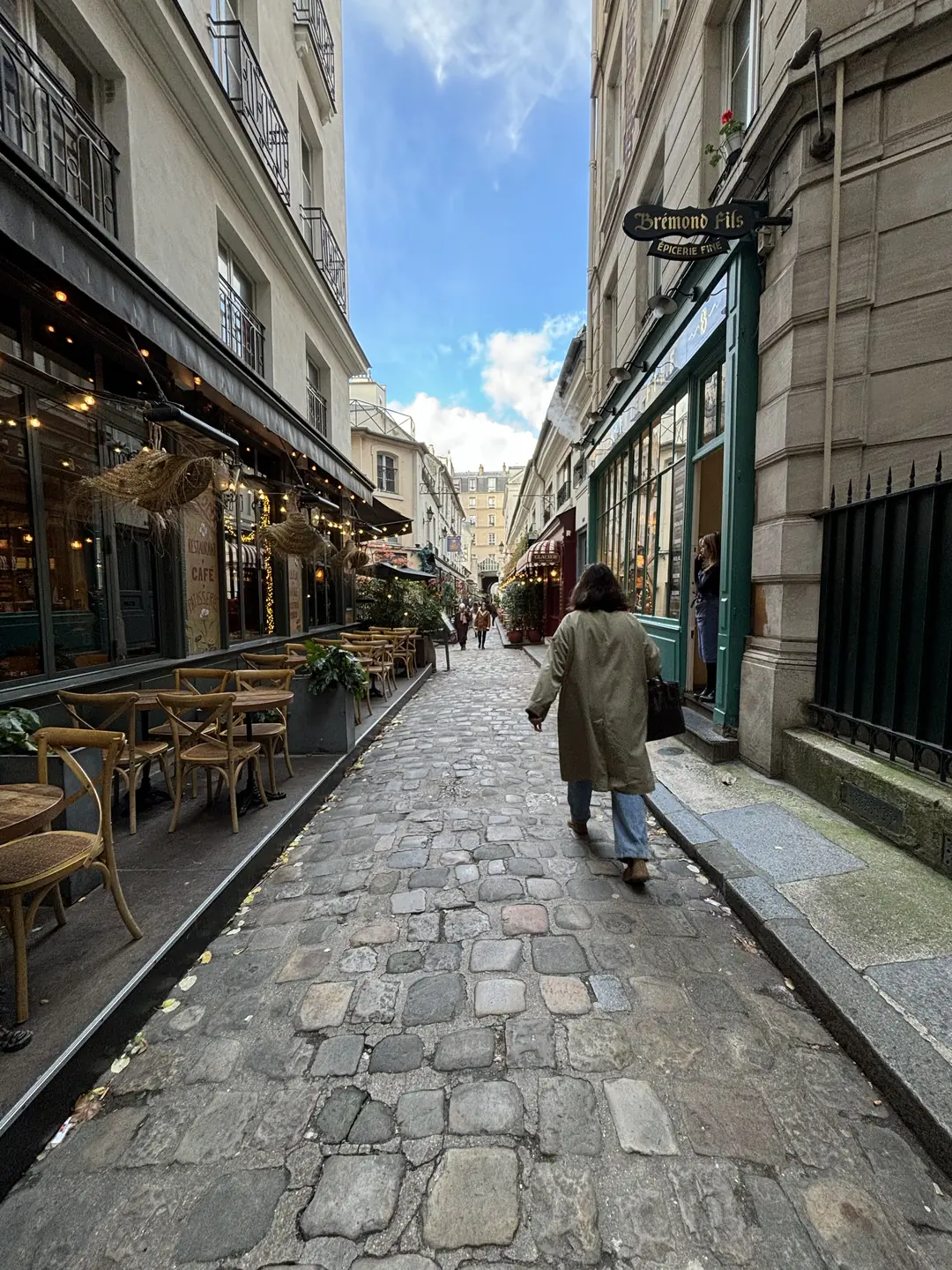 Cour du Commerce Saint-André, historic cobblestone passage in Saint-Germain, Paris