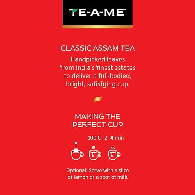 Thumbnail: TE-A-ME Classic Assam Tea Bags 100 | Black Tea Bags | Assam Teabags