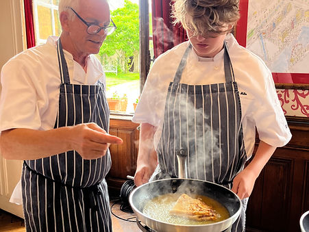 Crepe Suzette cooking demonstration
