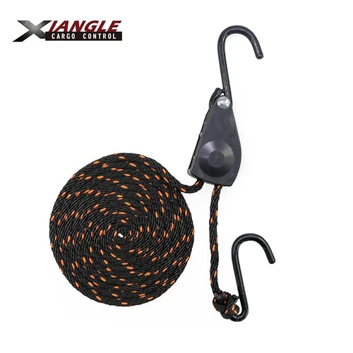 TDDL 4Pcs Heavy Duty Ratchet Ropes 1/8 Inch Adjustable Grow Light Rope Hangers Ratchet With Carabiner Hook Clip For Grow Room Equipment,Flowers, Plants 6-ft Long & 150lbs Weight Capacity - View #2