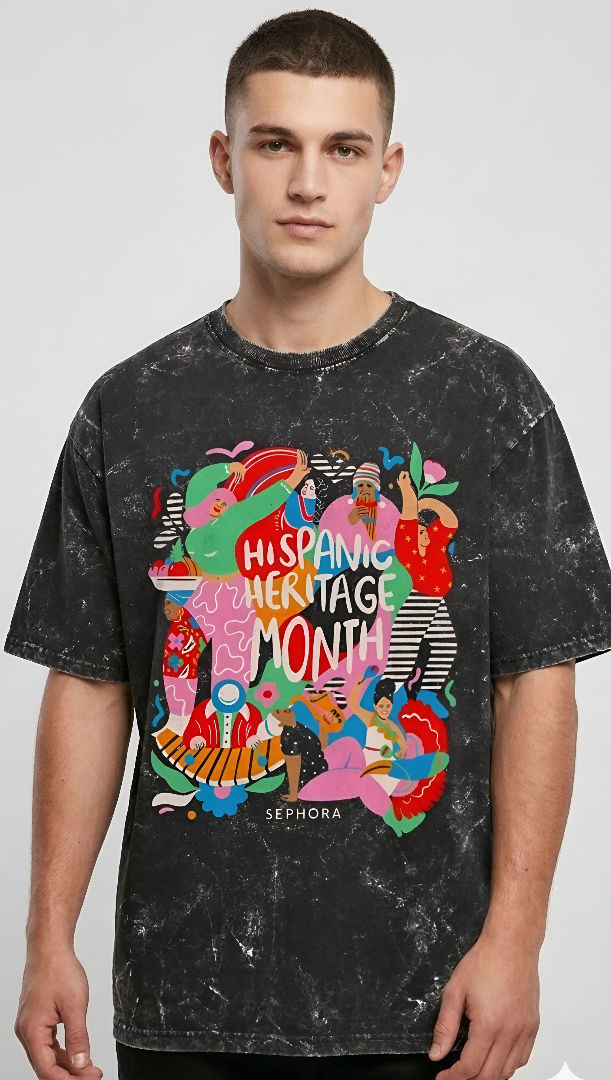 Thumbnail: Men Black T-Shirt Premium Soft Cotton Oversized Street Style Durable Stitching 