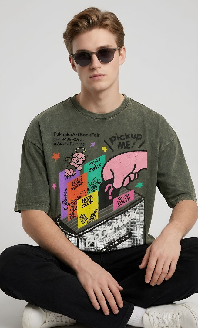 Thumbnail: Modern Street Style Loose Fit Cotton Men's Olive Green T-Shirt Durable Comfort 