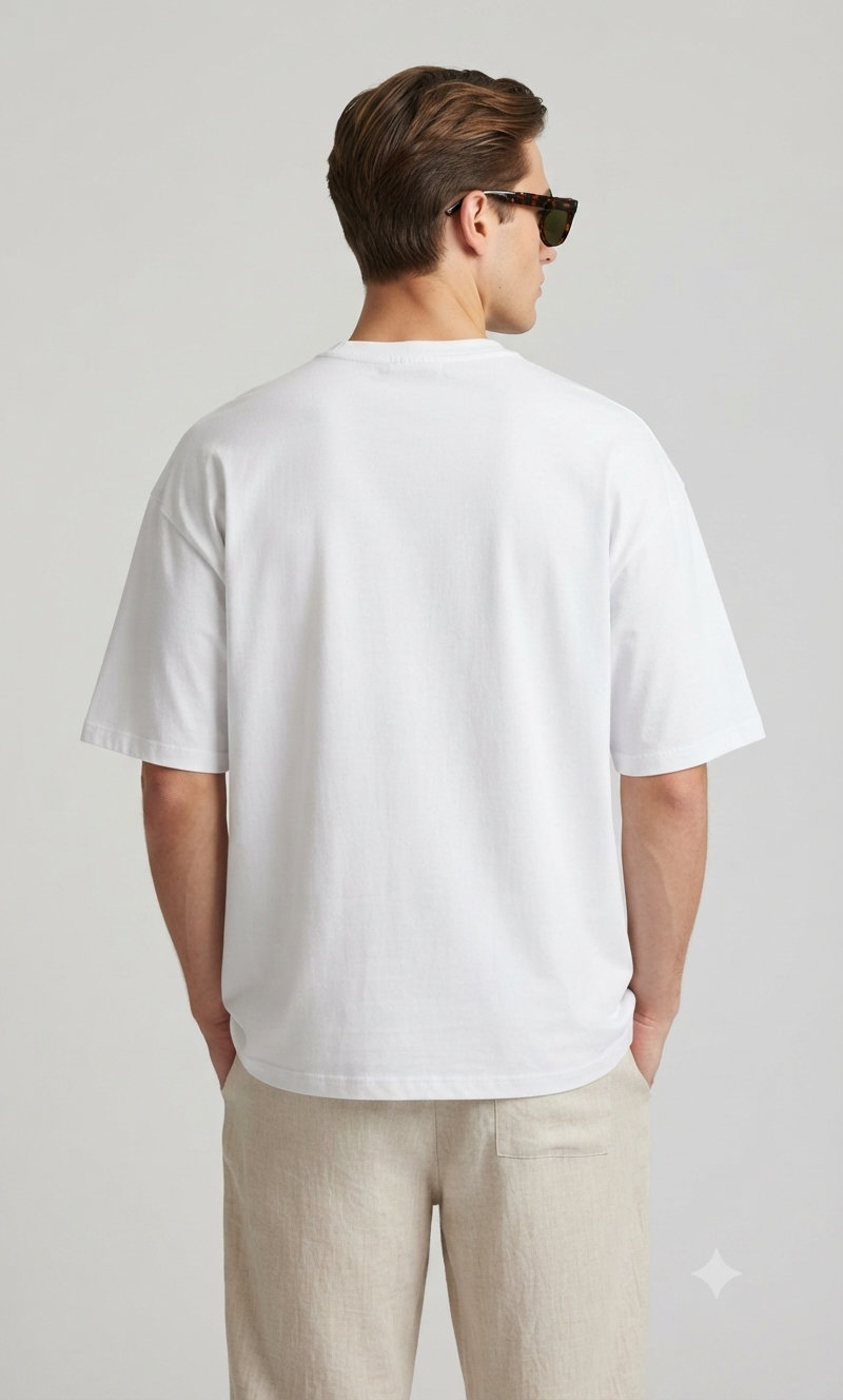 Thumbnail: Men's T-Shirt Premium Cotton Rich Terry Knit 260 GSM Casual Oversized Fashion 