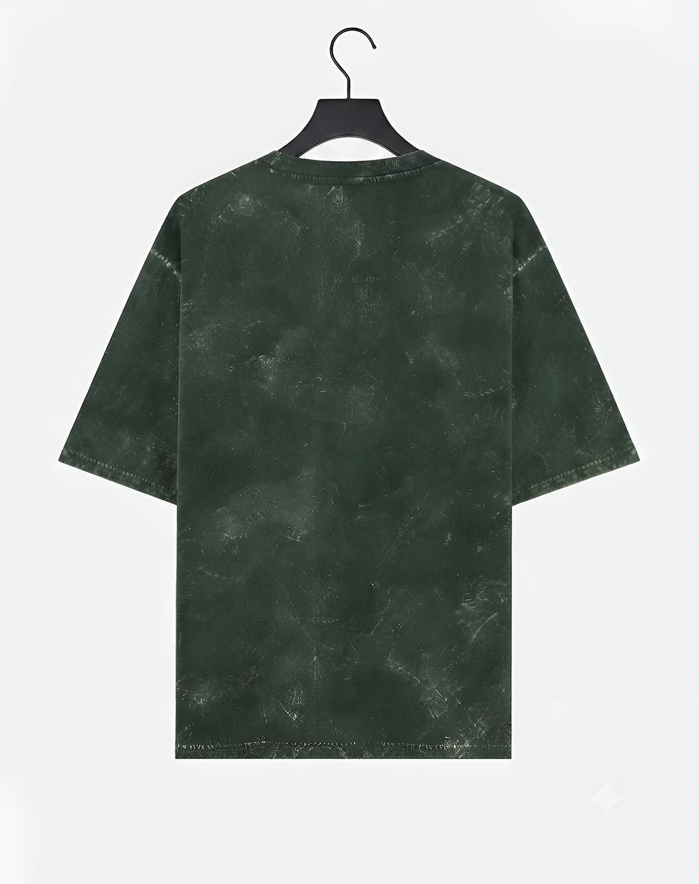 Thumbnail: Men's Bottle Green T-Shirt Premium Cotton Acid Wash Oversized Streetwear Style