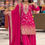 Thumbnail: Traditional Full Sleeve Kurta Palazzo Dupatta Set in Heavy Chinon Silk Material 