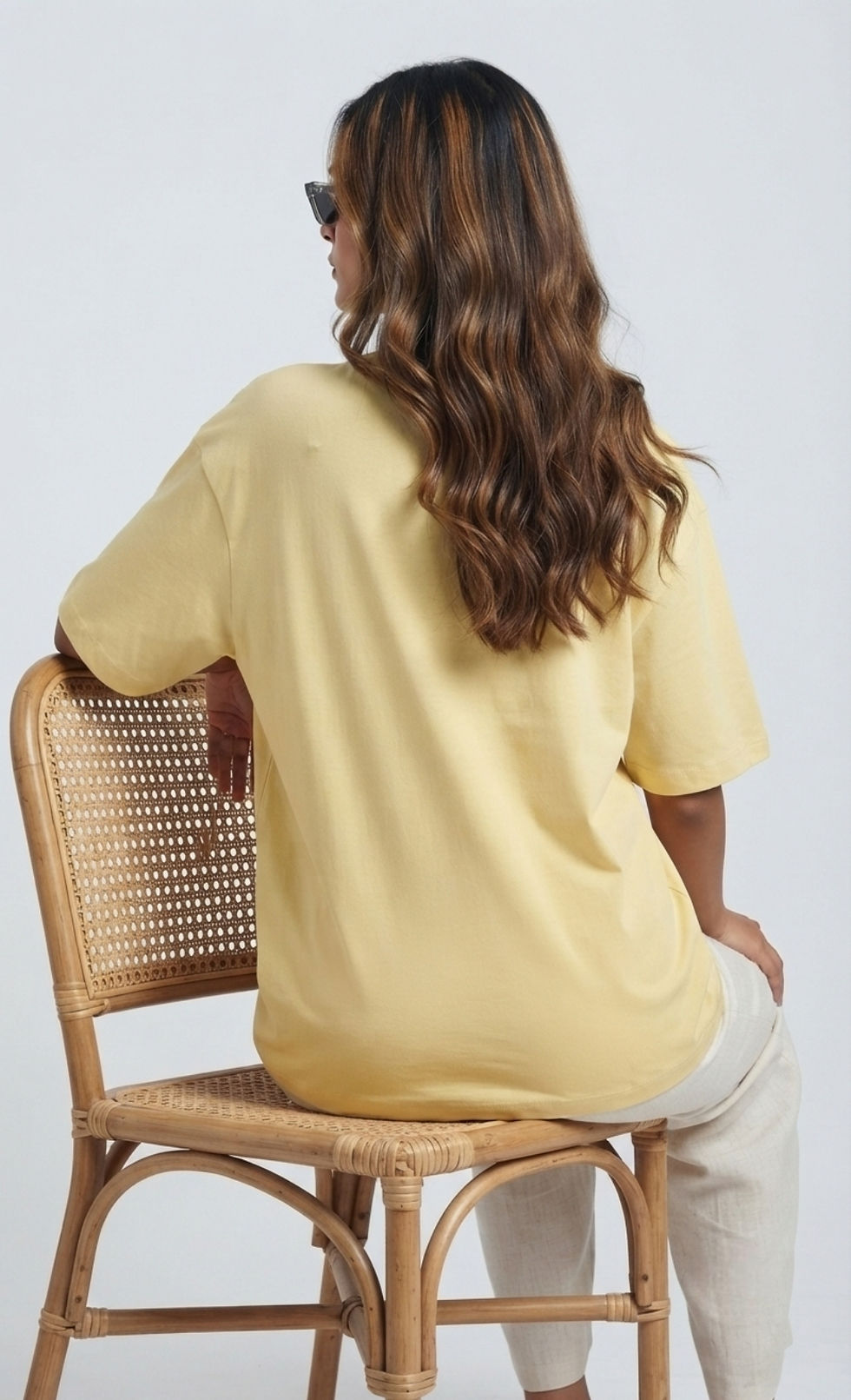 Thumbnail: Women's T-Shirt 180 GSM Cotton Oversized Relaxed Fit Layered Casual Everyday 