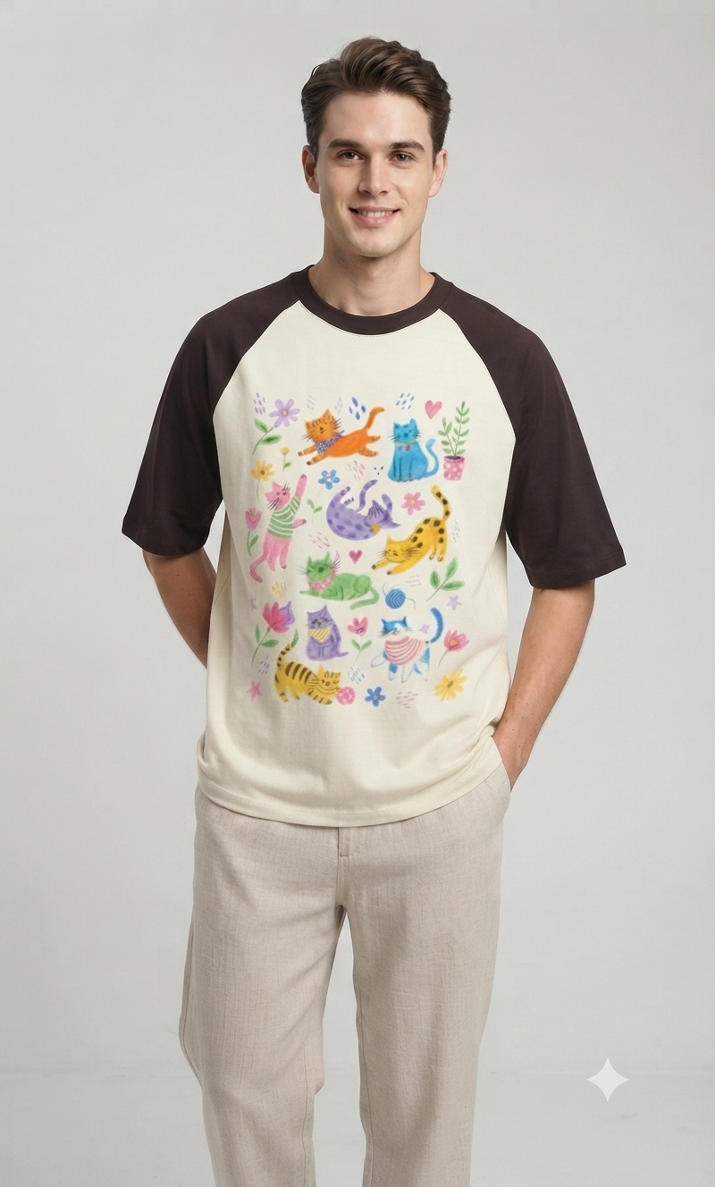 Thumbnail: Oversized Men's T-Shirt Premium Cotton Pre Shrunk Comfortable Casual Streetwear 