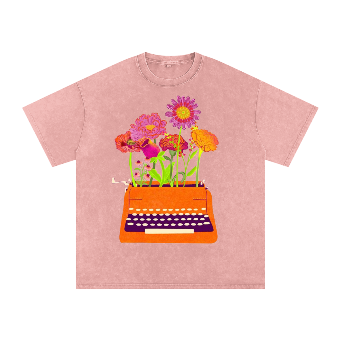 Unisex T-Shirts pure cotton loose fit washed casual summer street fashion wear