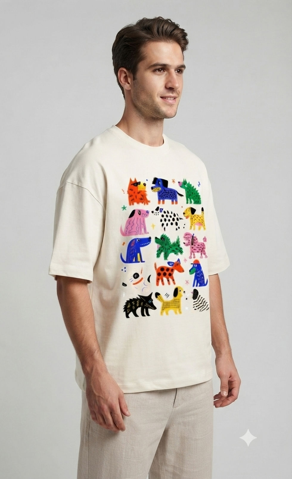 Thumbnail: Premium Terry Knit Men's T-Shirt Oversized Heavyweight Cotton Blend Everyday 