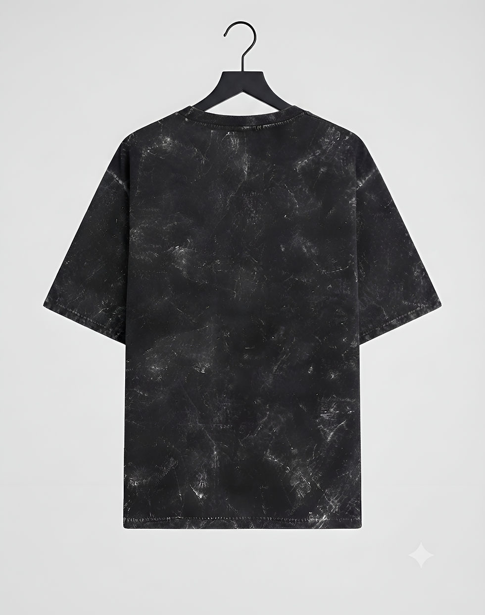 Thumbnail: Modern Men's Black T-Shirt Breathable Cotton Acid Wash Oversized Relaxed Style 