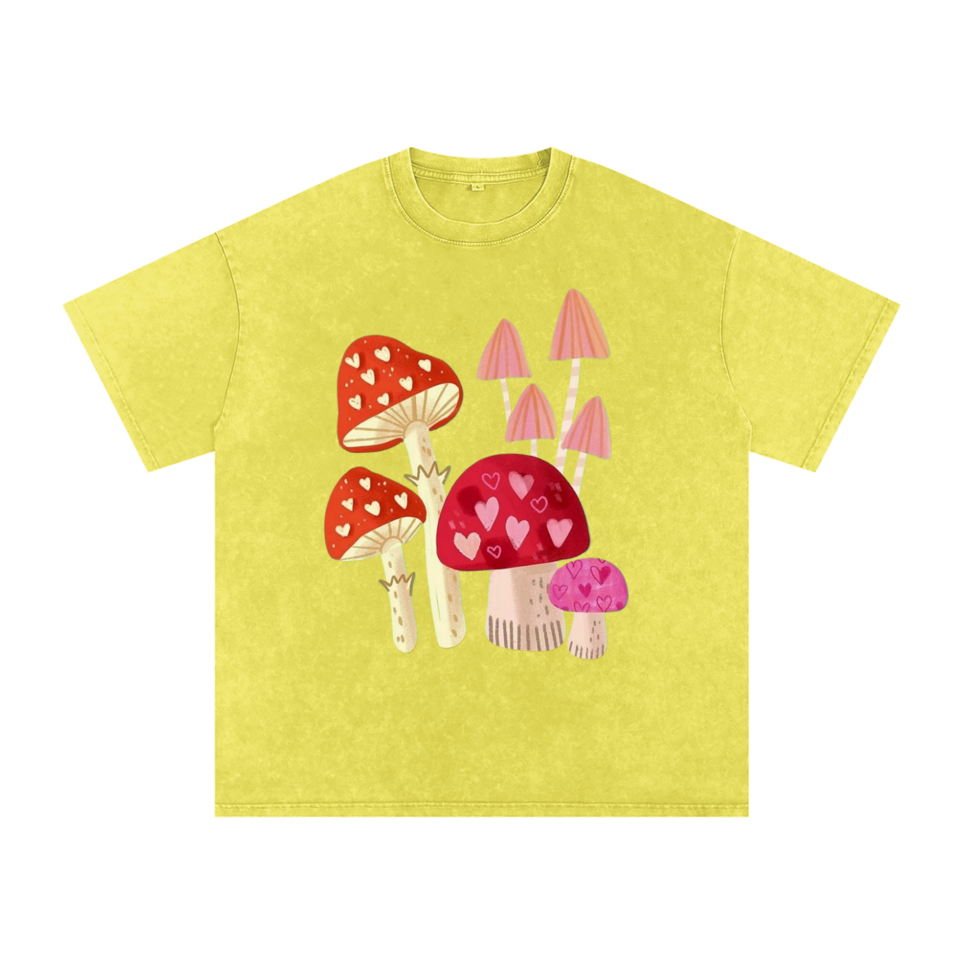 Unisex T-Shirts casual street loose cotton round neck snow washed summer wear