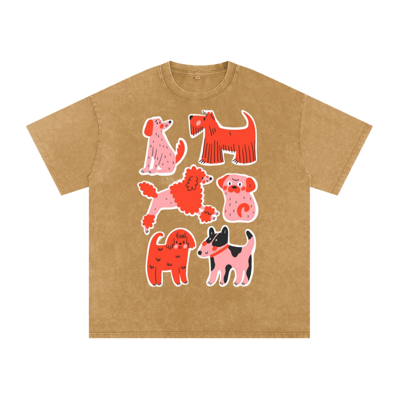 Unisex T-Shirts simple design loose cotton washed casual summer daily tee wear