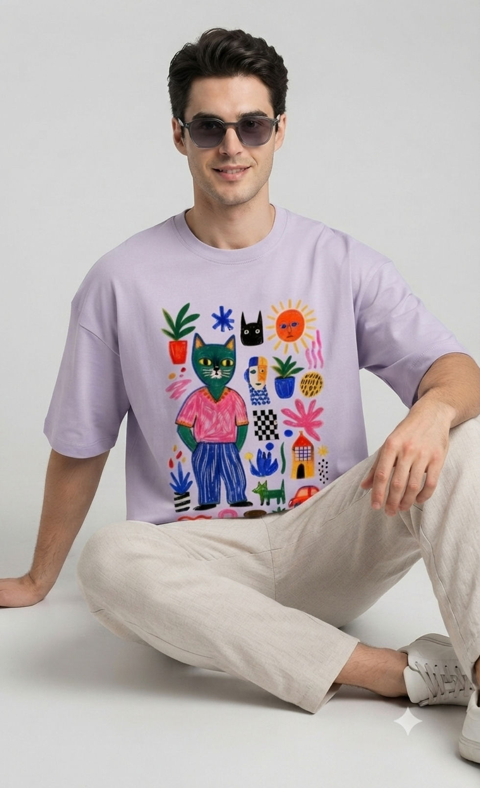 Thumbnail: Heavyweight Men's T-Shirt Premium Terry Knit Cotton Blend Relaxed Everyday Wear 