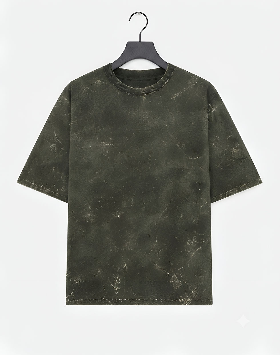 Thumbnail: Trendy Men's Olive Green T-Shirt Oversized Premium Cotton Relaxed Streetwear 
