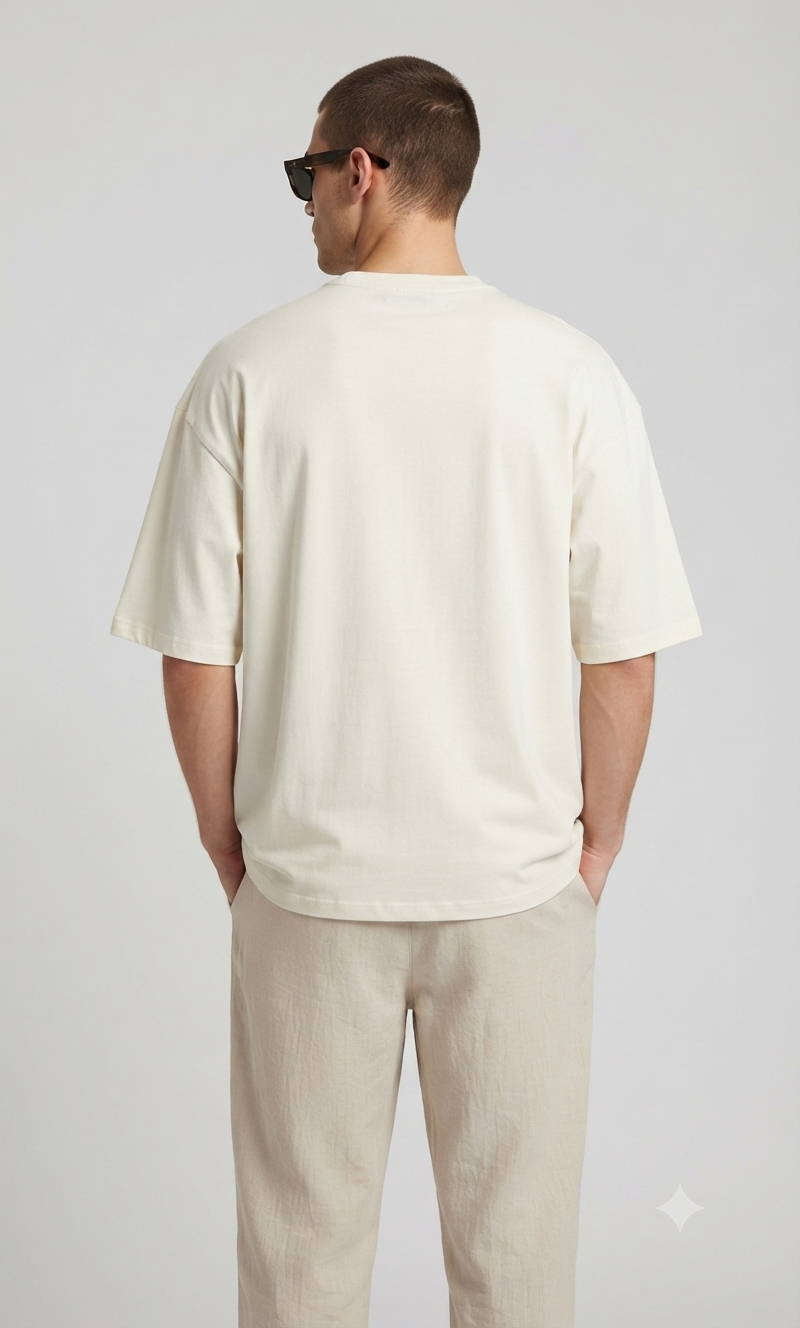 Thumbnail: Men's T-Shirt Premium 260 GSM Terry Knit Oversized Drop Shoulder Casual Wear