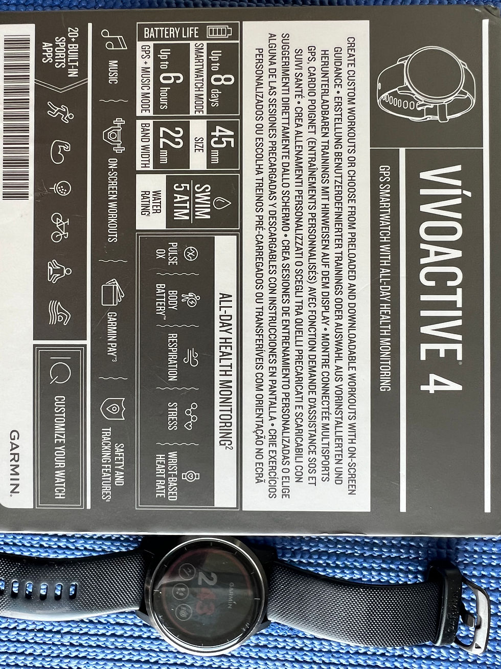 Thumbnail: Garmin Vivoactive 4 - GPS Smartwatch FULL BOX in very good condition - Warranty