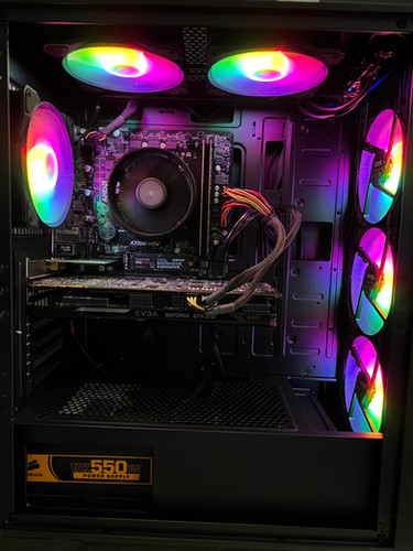 RGB LED Gaming PC GTX 970 4G VRAM 6-Core Ryzen 1600 24GB