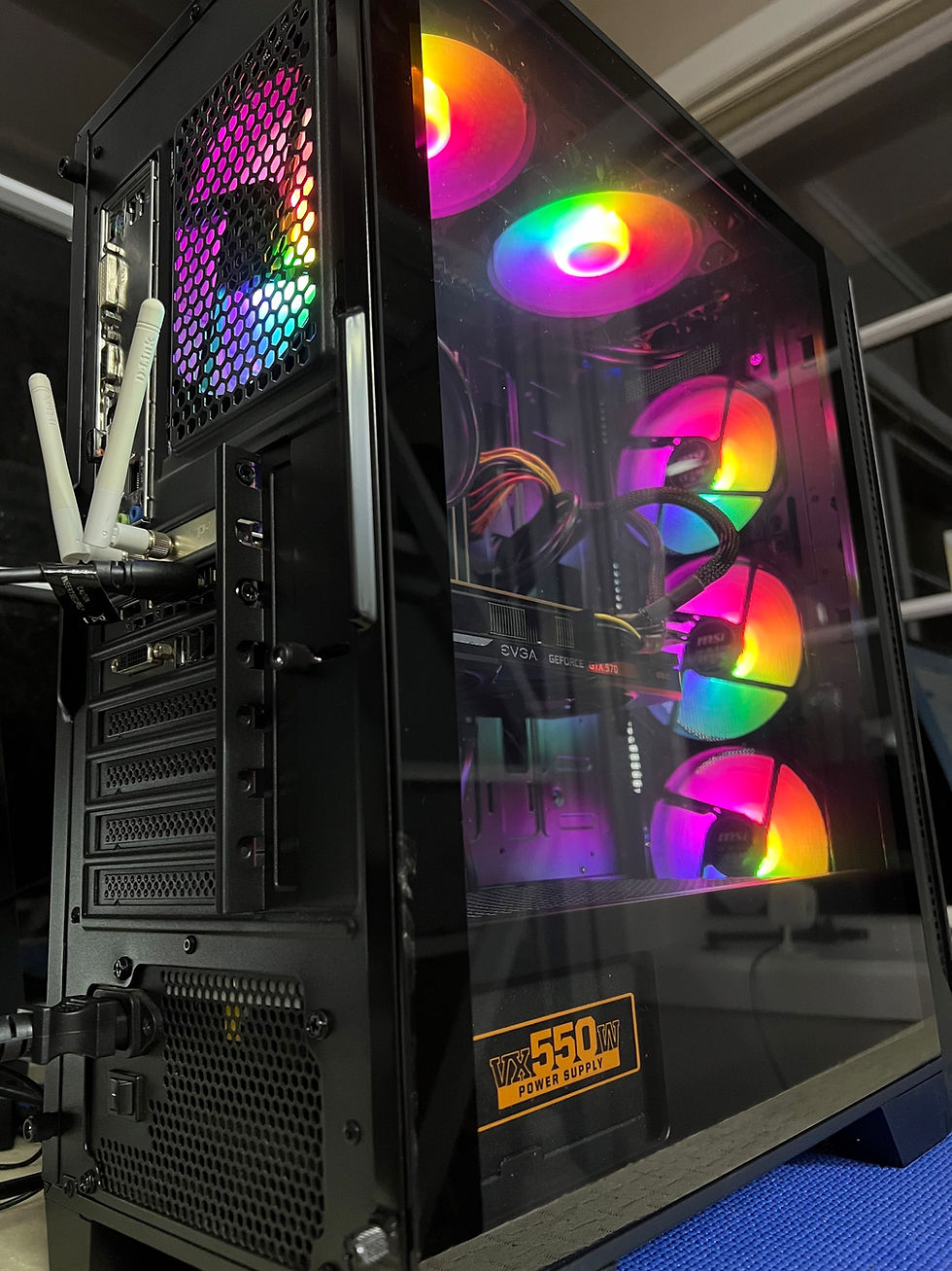 Thumbnail: RGB LED Gaming PC GTX 970 4G VRAM 6-Core 3.2GHz  Ryzen 5 1600 24GB DDR4 NVMe 256