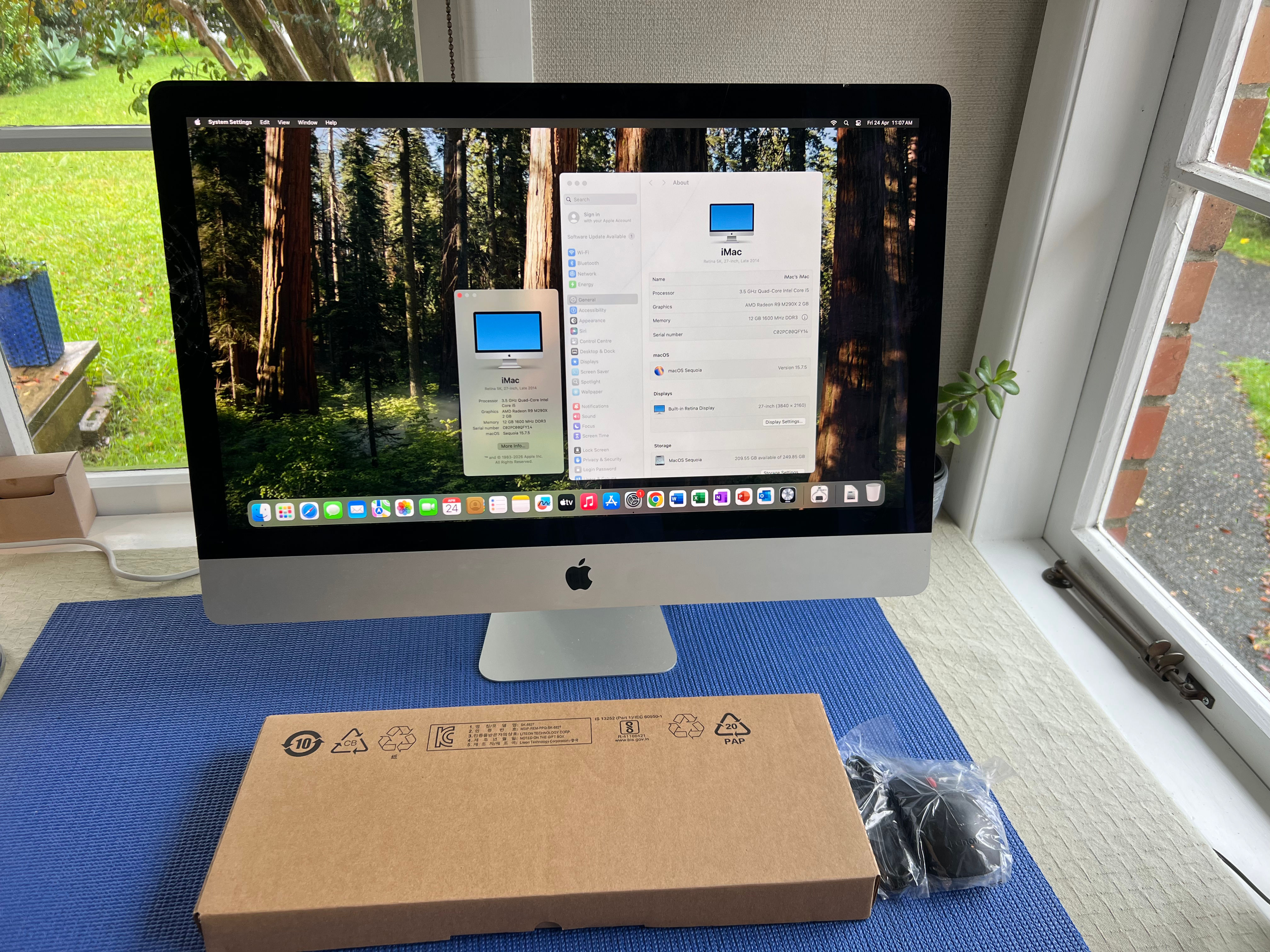 Fast iMac 27” 5K Retina 2014 Quad-core i5 3.5G 12GB RAM SSD 256GB good working