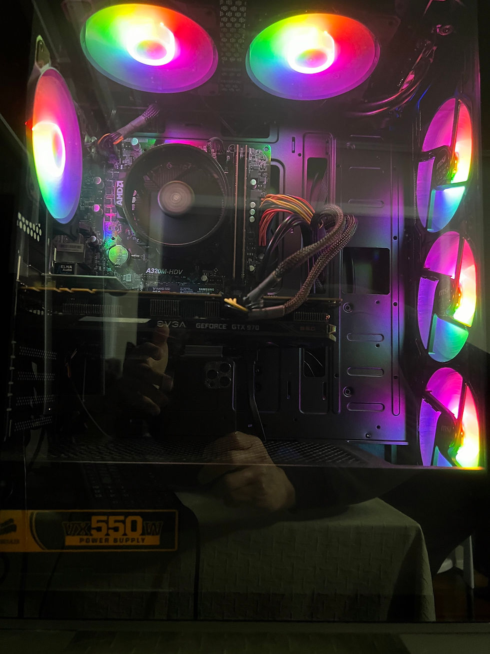 Thumbnail: RGB LED Gaming PC GTX 970 4G VRAM 6-Core 3.2GHz  Ryzen 5 1600 24GB DDR4 NVMe 256