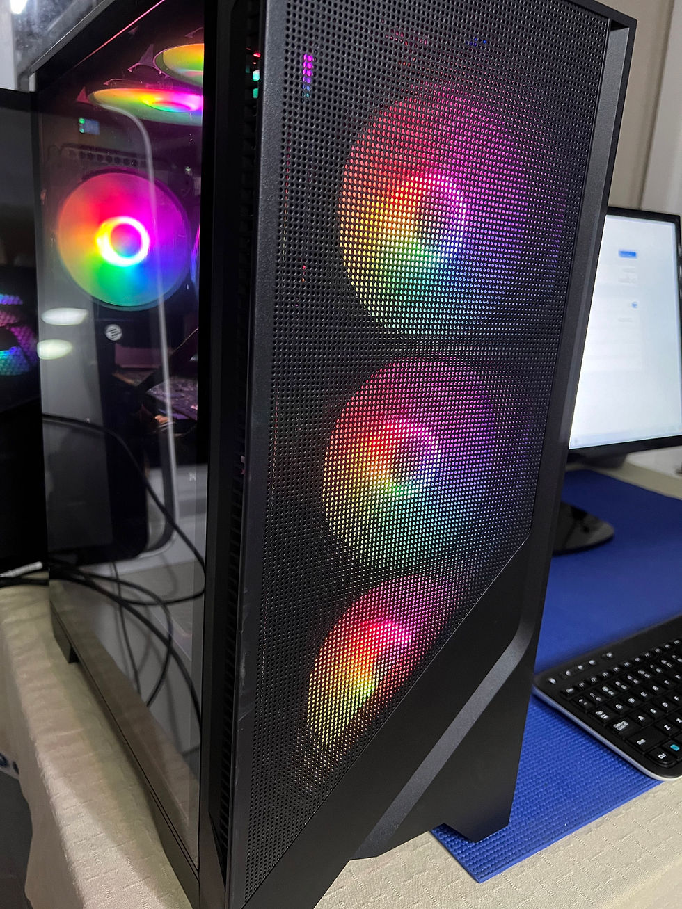 Thumbnail: RGB LED Gaming PC GTX 970 4G VRAM 6-Core 3.2GHz  Ryzen 5 1600 24GB DDR4 NVMe 256