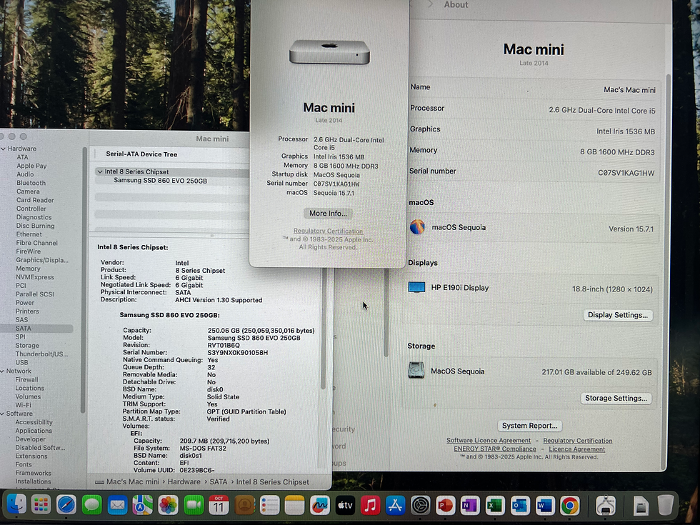 Thumbnail: Mac Mini 2014 i5 8g SSD 256Gb/Fusion 1.12Tb latest MacOS Sequoia 2025 or Windows