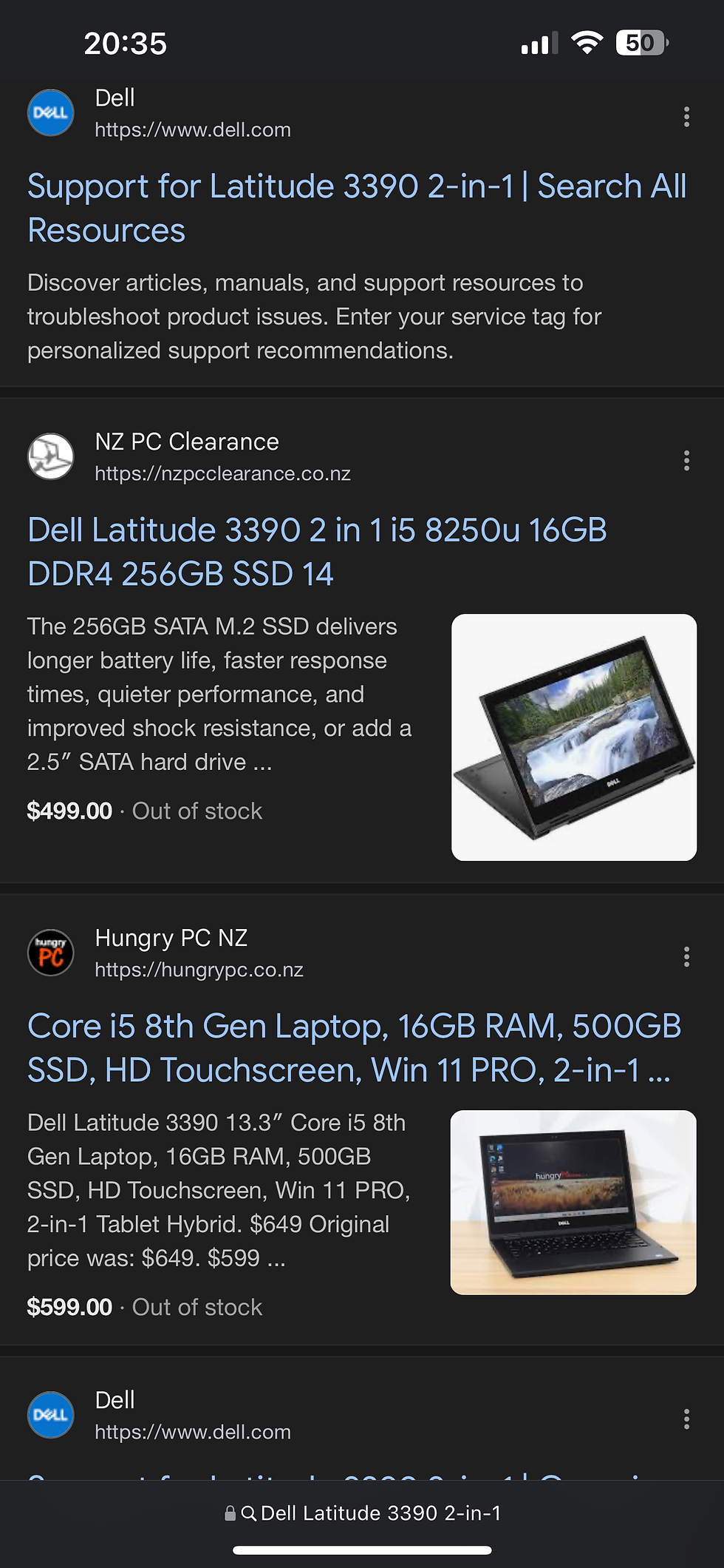 Thumbnail: Dell Latitude 3390 2-in-1 laptop/tablet 360 Deg. i5-8250u 16GB 256GB SSD 14″FHD 