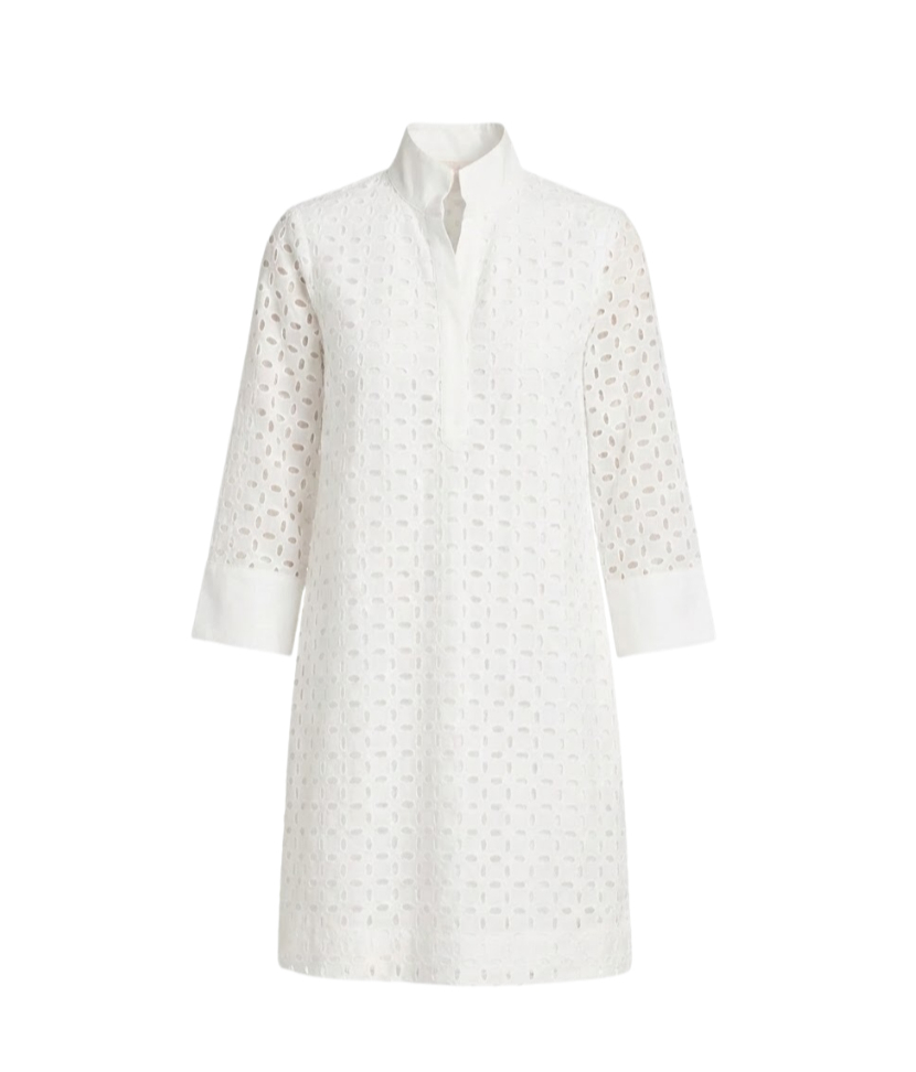 White Eyelet Megan Dress