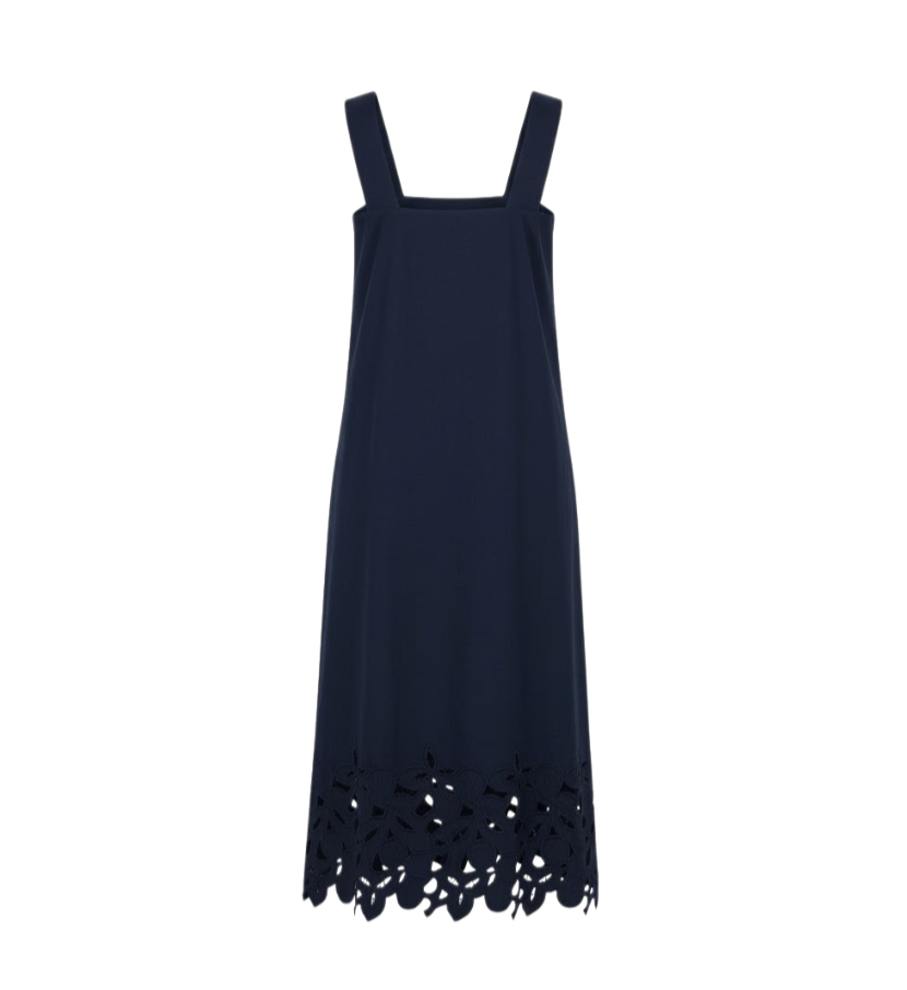 Navy Cotton Eyelet Moria Dress