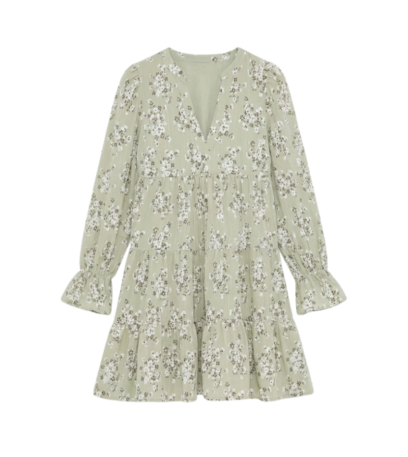 Thumbnail: Green Ditsy Floral Kenzo Dress