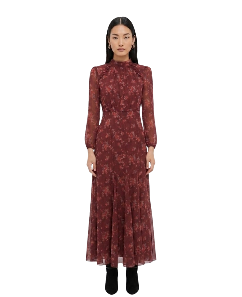 Burgundy Bouquet Adare Dress