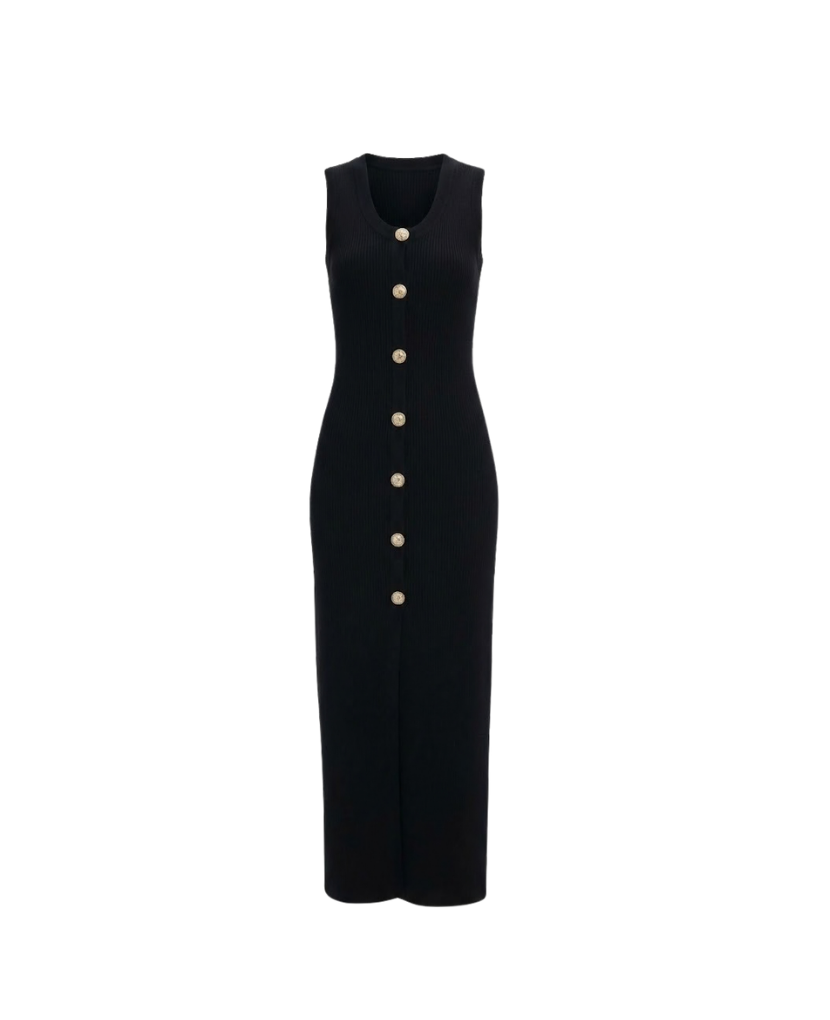 Black Knit Richie Maxi Dress