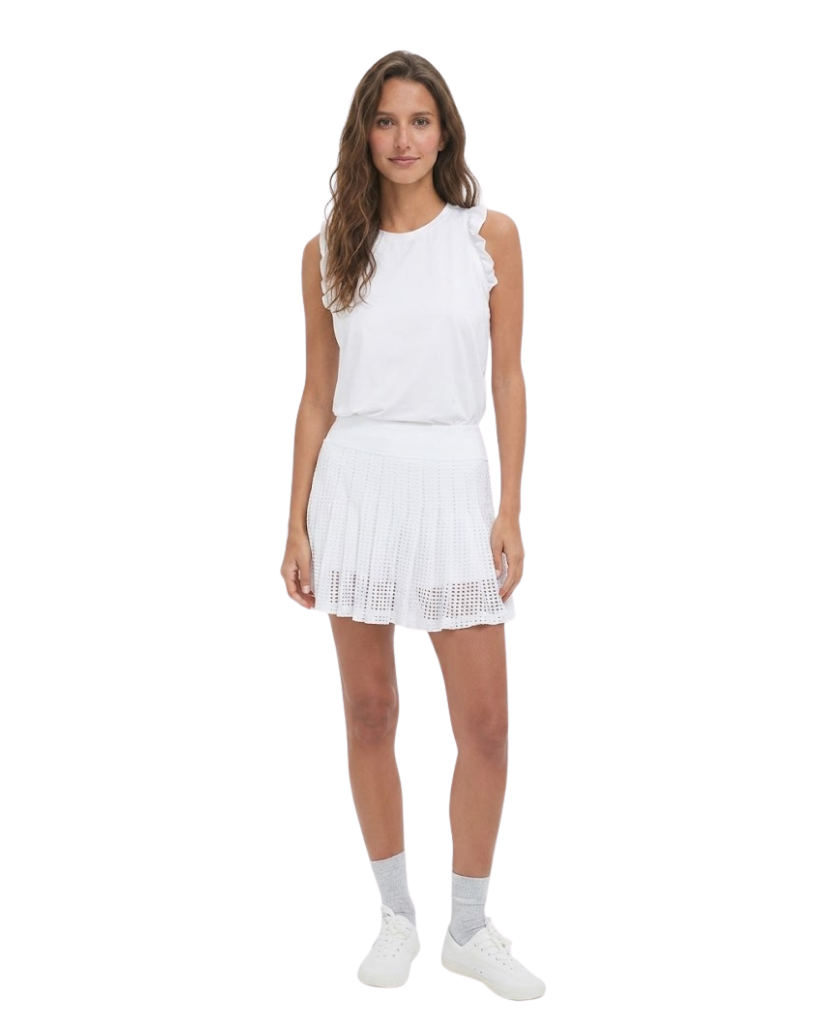 White Cane 15 Inch Williams Tennis Skirt