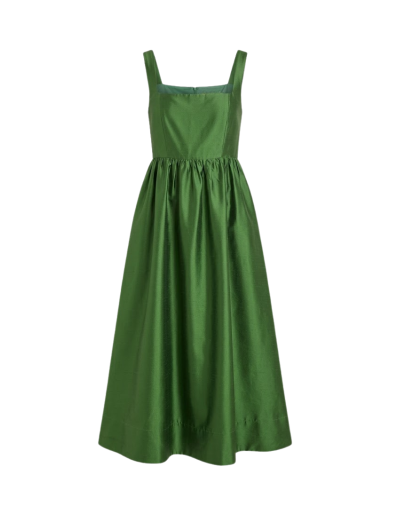 Green Dupioni Esme Dress