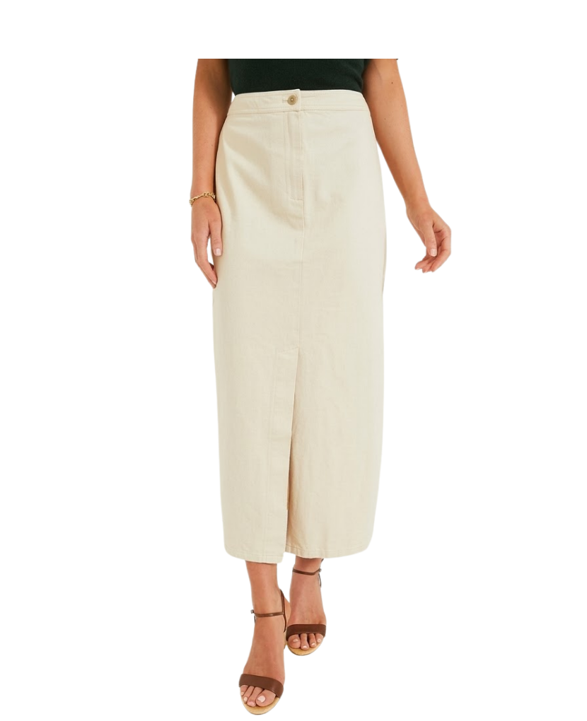 Ecru Denim Lia Skirt