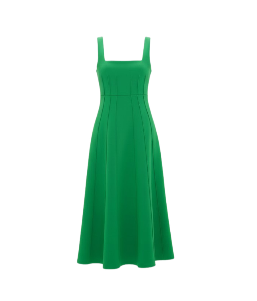 Lawn Green Double Knit Jersey Julietta Dress